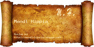 Mendl Hippia névjegykártya